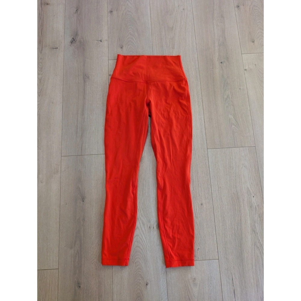 Lululemon Align Leggings Womens Size 4 High Rise Pant 25" Solar Orange W5CTCS - Picture 3 of 10